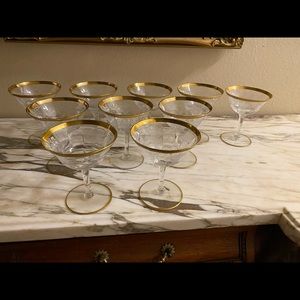 Gorgeous Rare Tiffin Apollo Diana Set 9 Stems